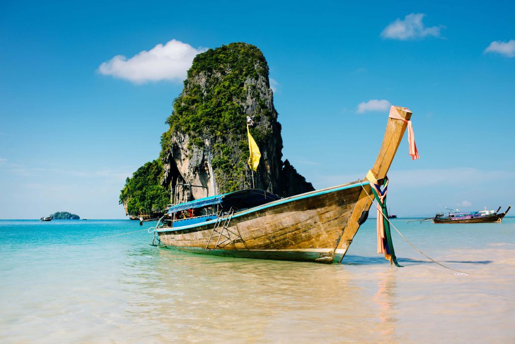 Boat on Asian beach