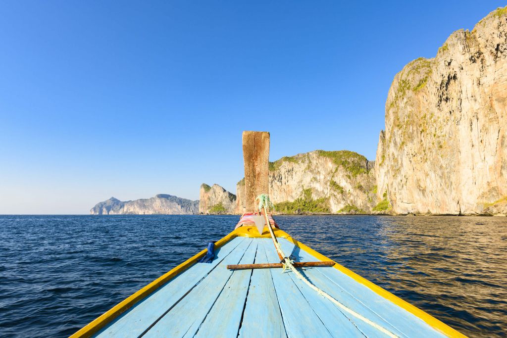 View from a long-tail boat