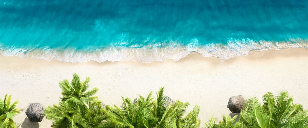 Aerial view of sandy beach