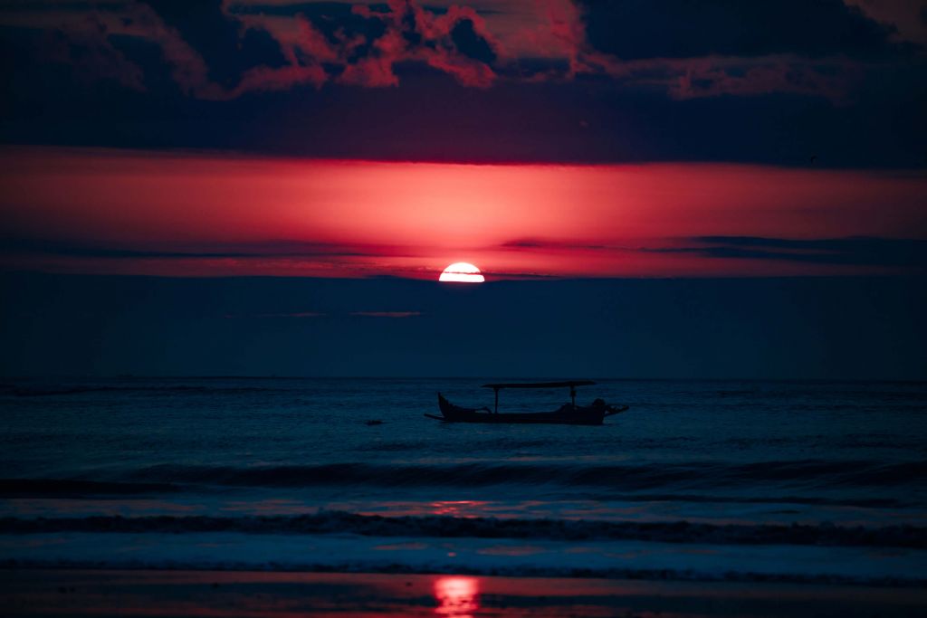 A red sunset