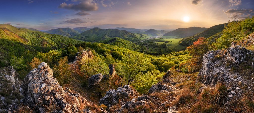 Mountain landscape in spring