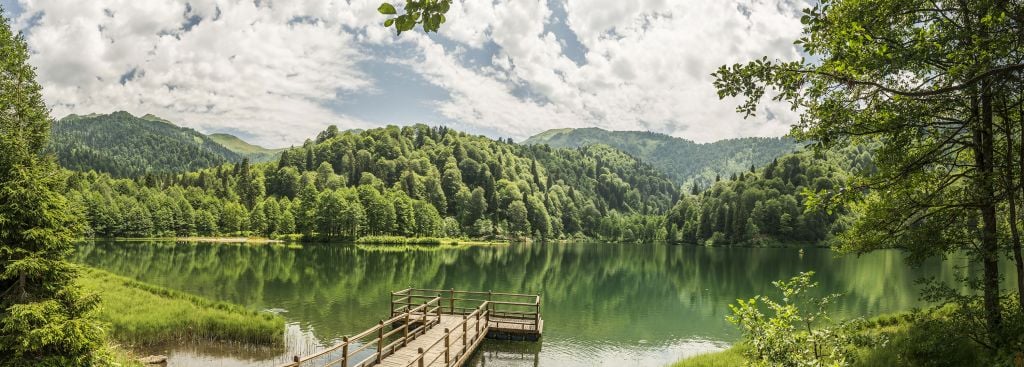 Lake and pier