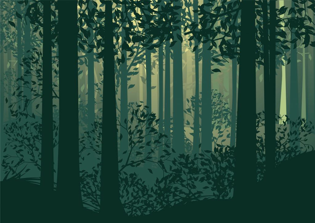 Abstract forest landscape