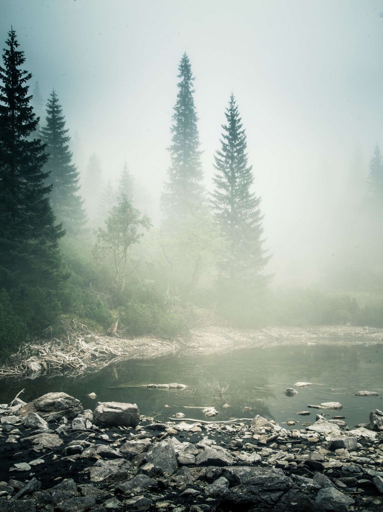 A beautiful mountain lake