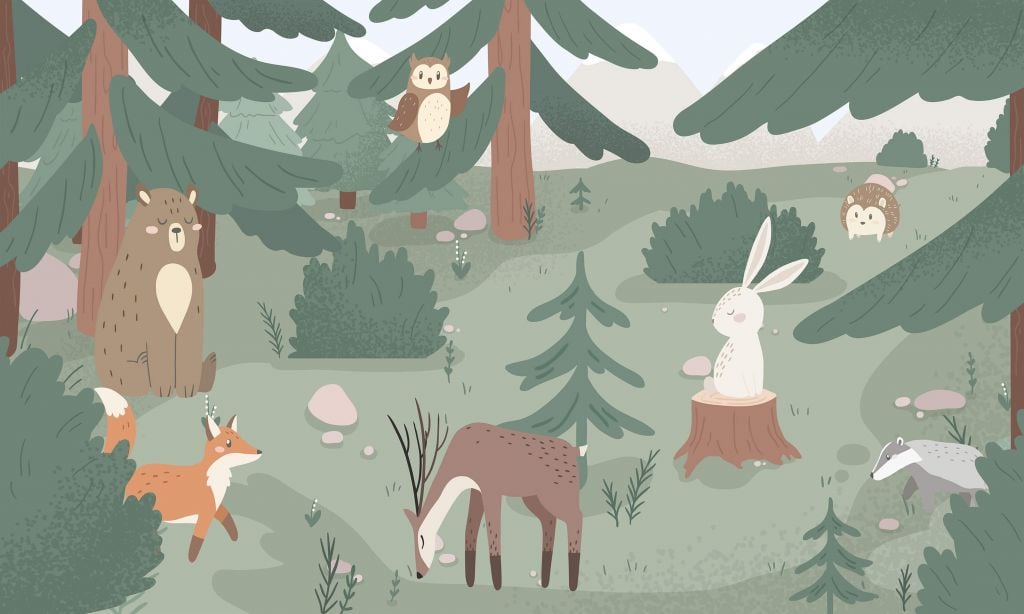 Forest with animals