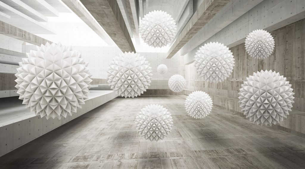 White 3D balls