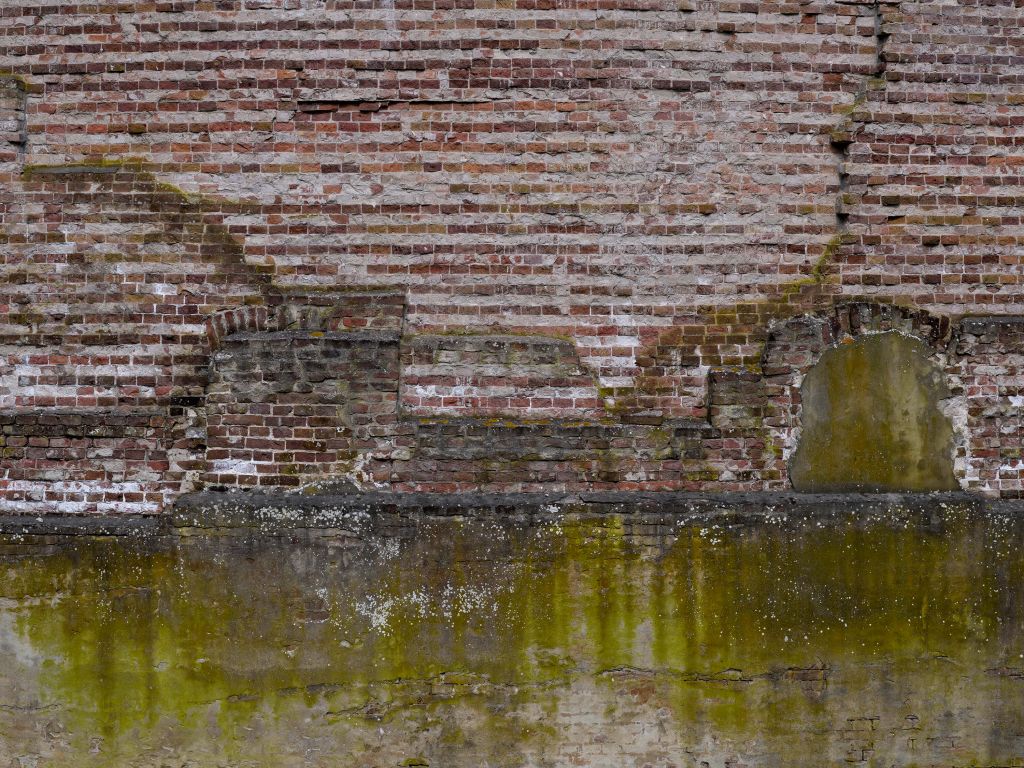 Weathered brick wall