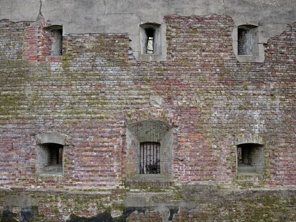 Restored brick wall