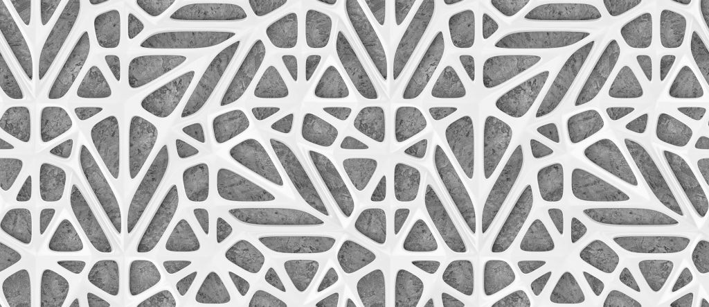 White pattern on concrete