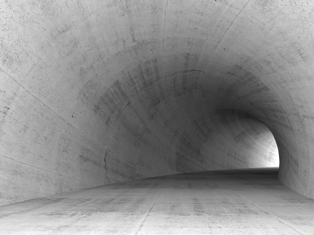 Tunnel made of concrete