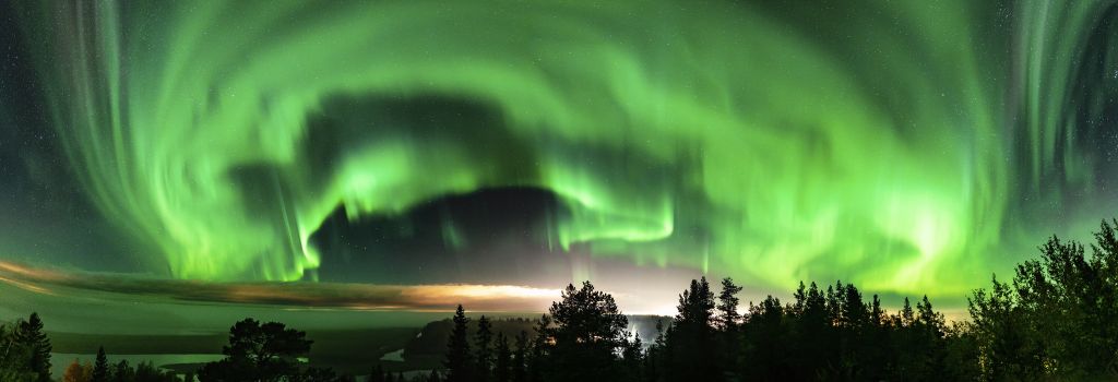 Green Aurora Borealis