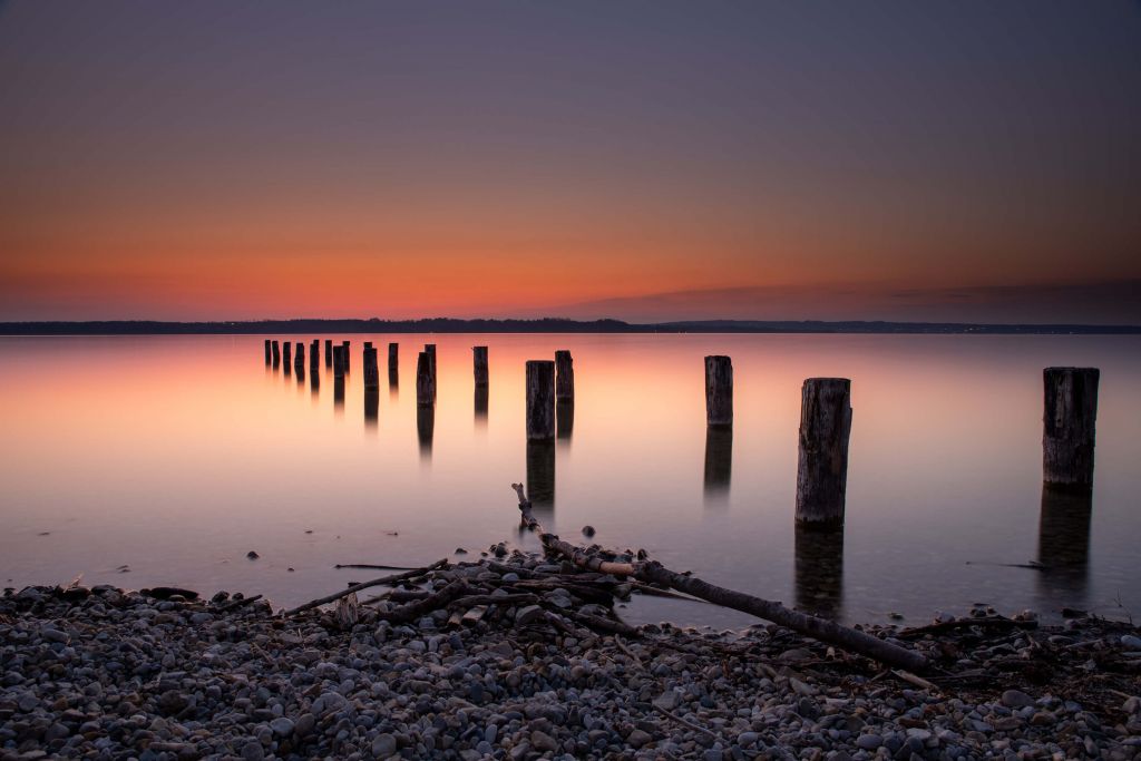 Pink quiet beach