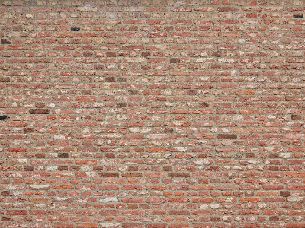 Wall with different colours of bricks