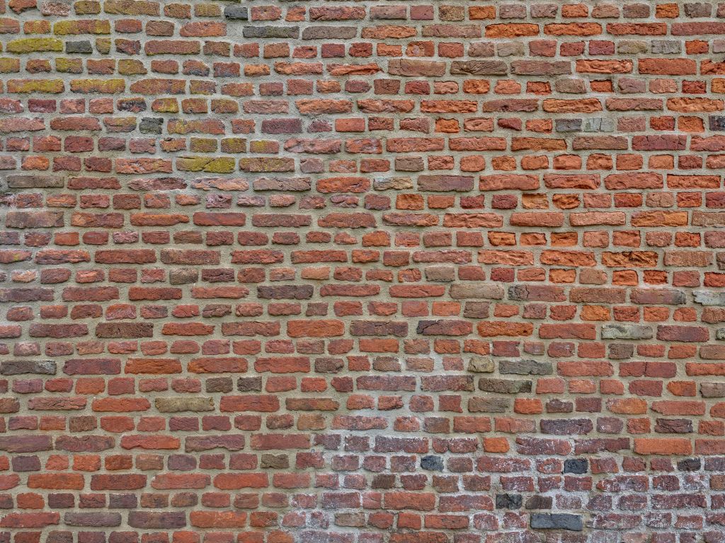 Wall with big and small bricks