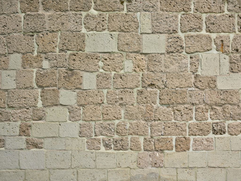 Wall with big bricks