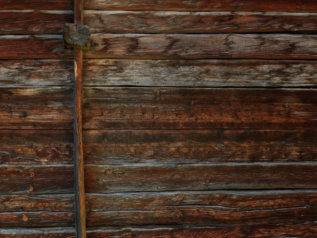 Old wood with support beam
