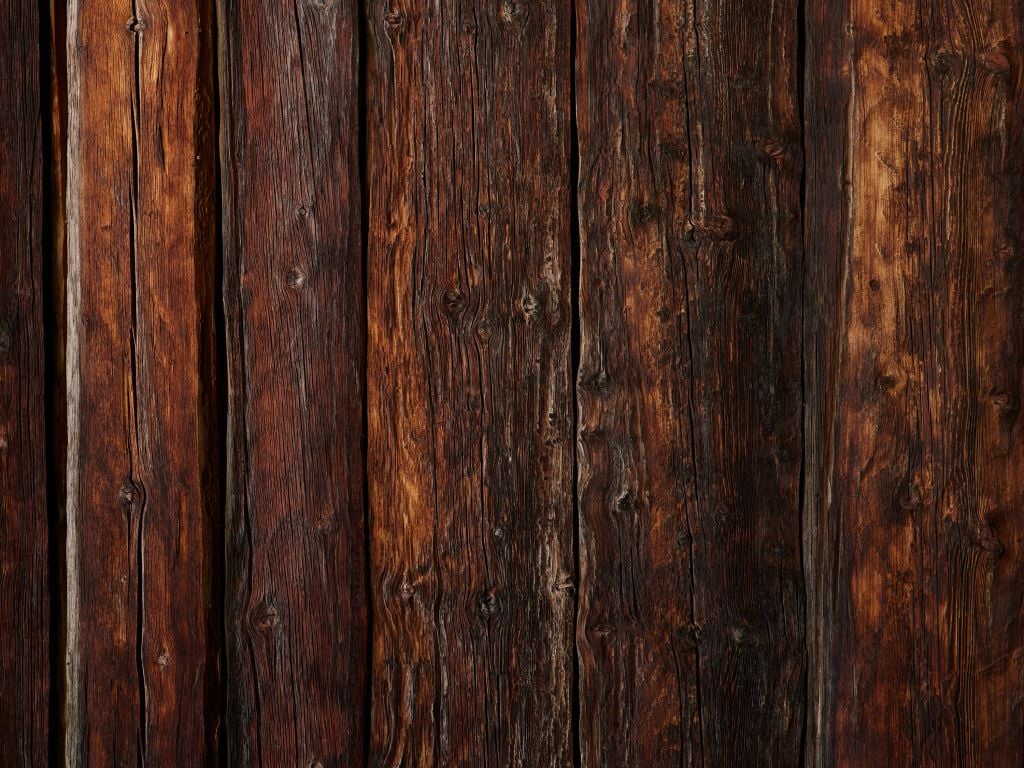 Burnt vertical wood