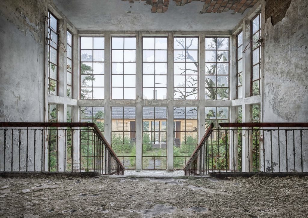 Stairs in abandoned building