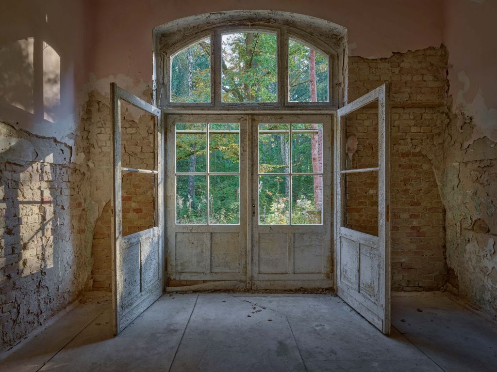 Deserted house by the forest