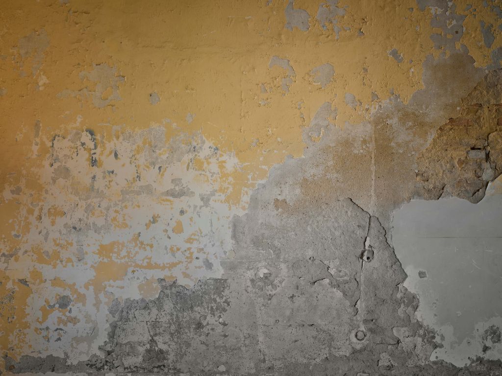Yellow weathered wall