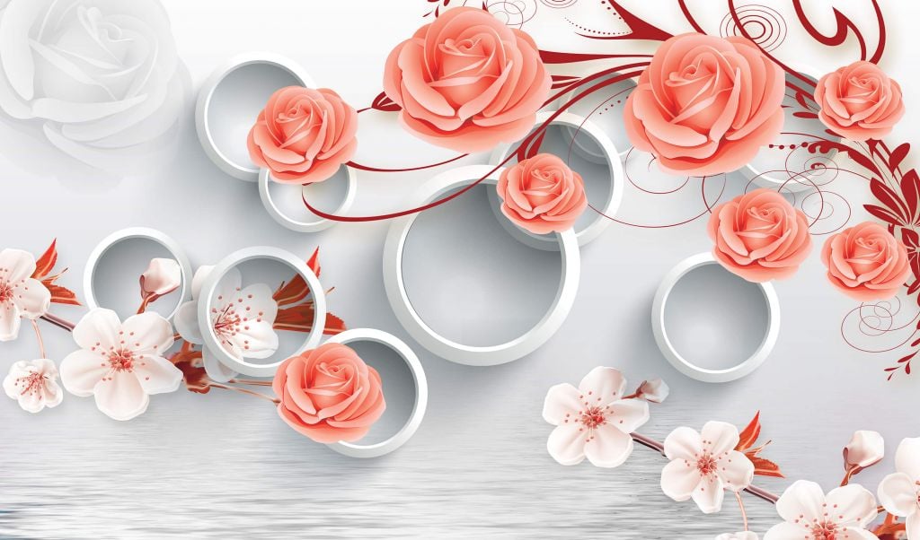 3D circles and flowers