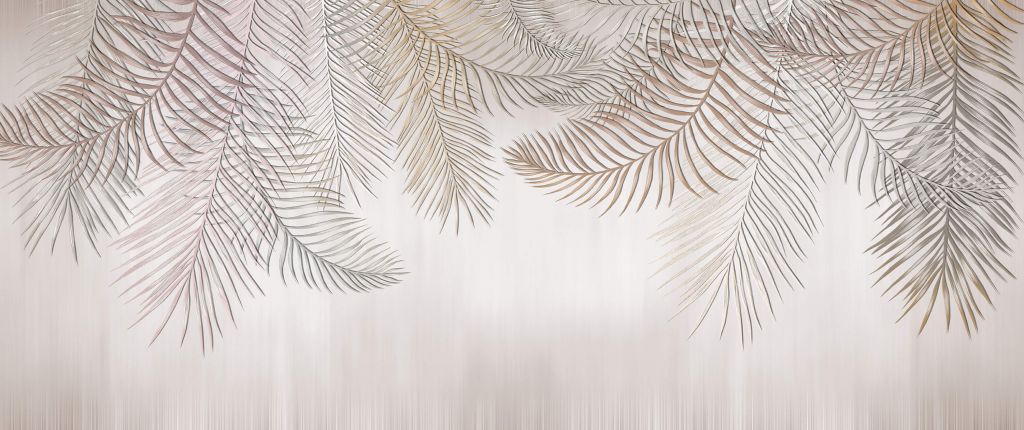 Beige colored palm leaves