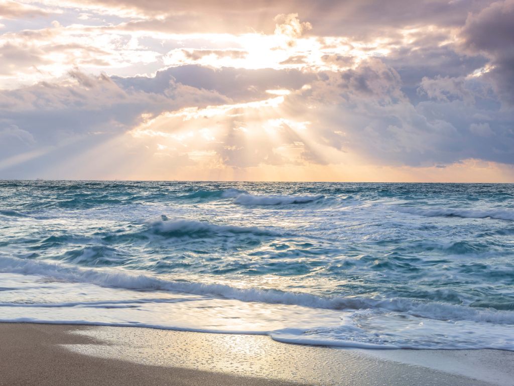 Sunbeams by the sea