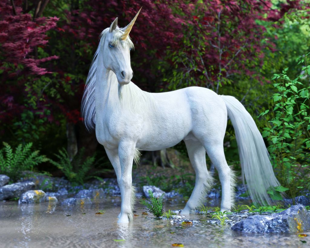 Unicorn in the river