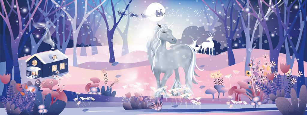 Unicorn in the snow