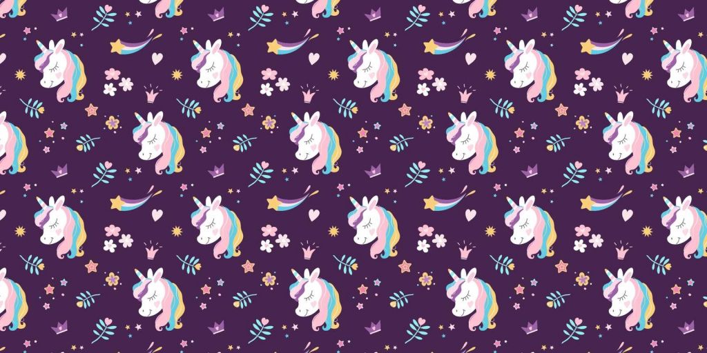 Unicorn with coloured mane