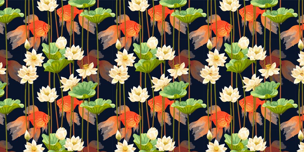 Lotuses and fishes