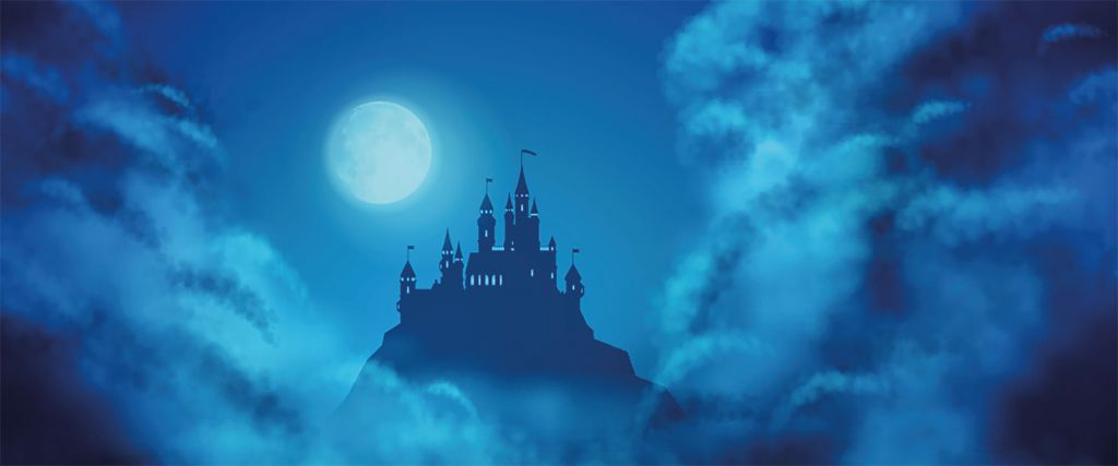 Castle with moonlight