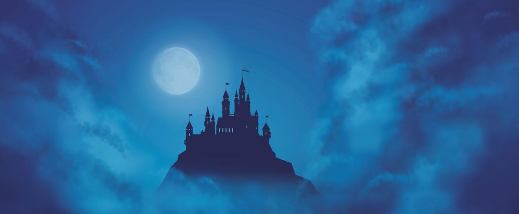 Castle with moonlight