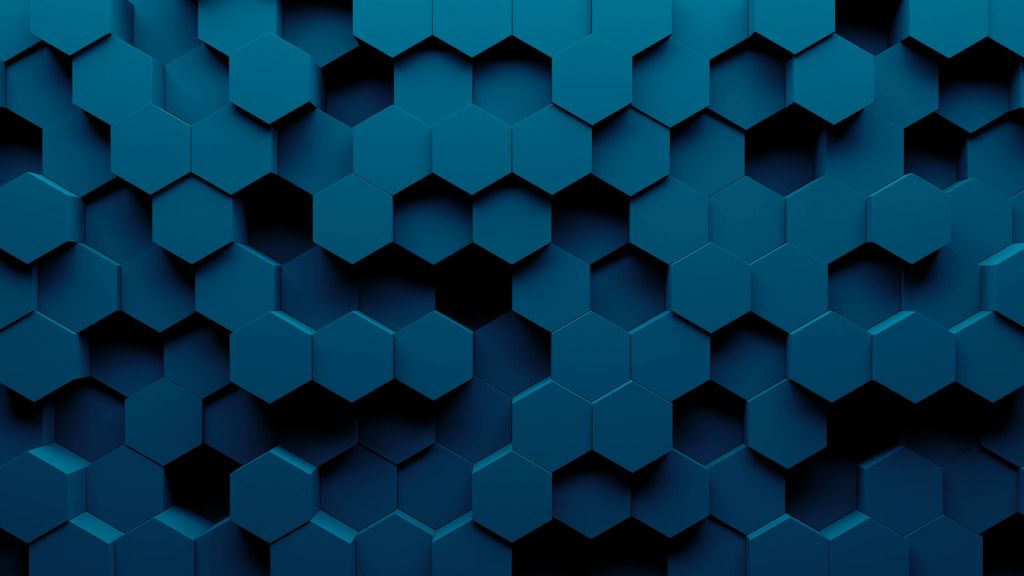Dark blue hexagons