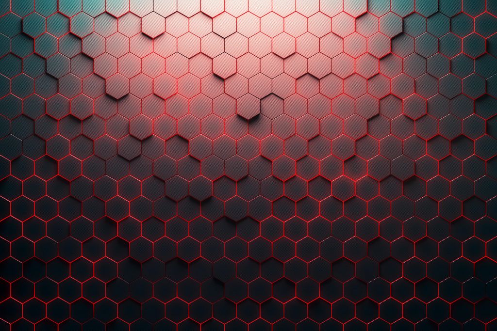 Red honeycomb