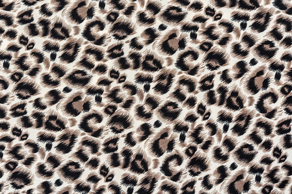 Beige coloured panther coat