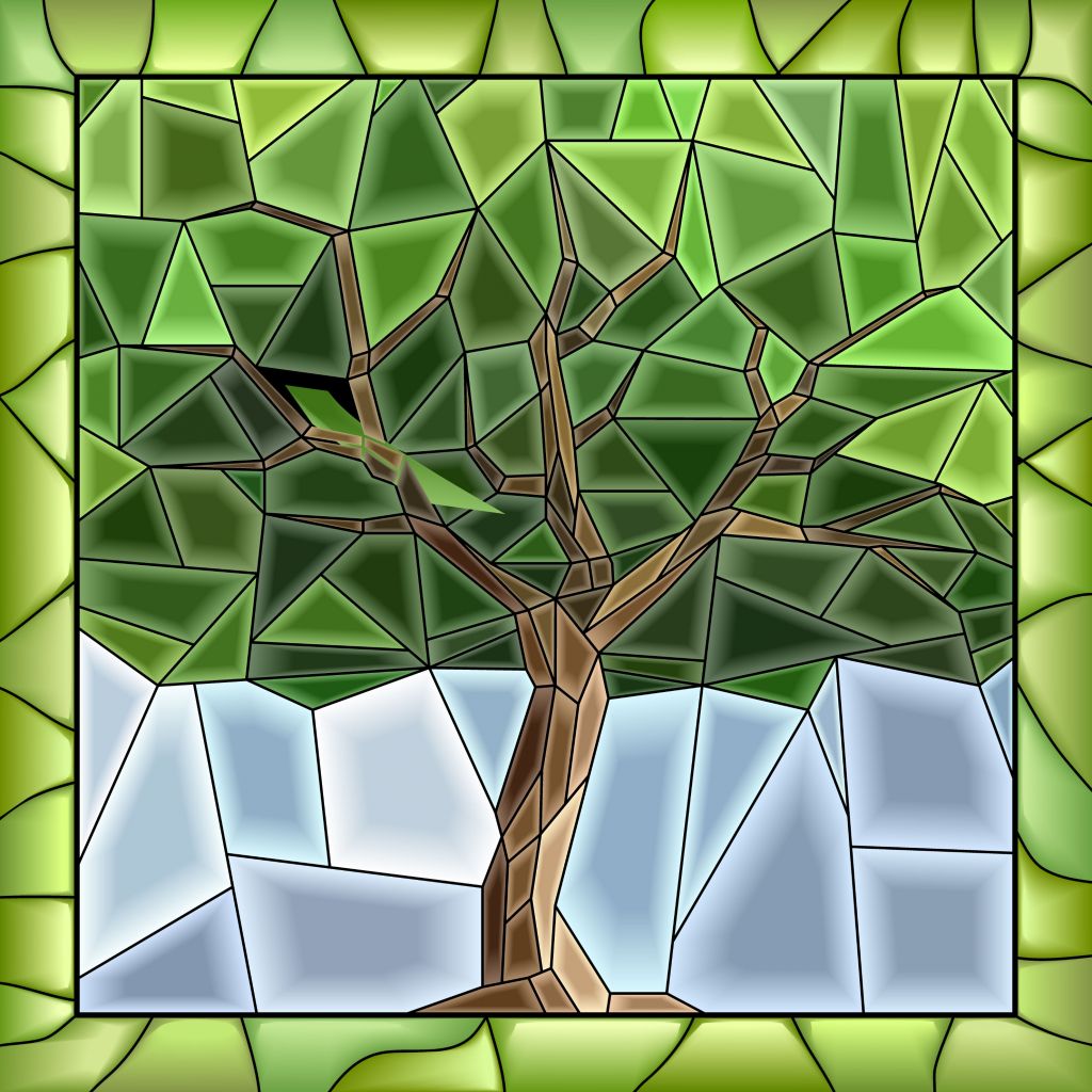 Mosaic of a tree