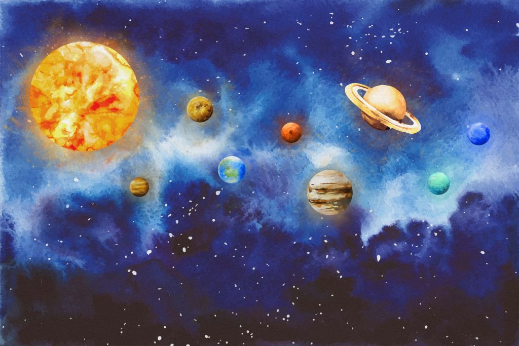 Planets in space