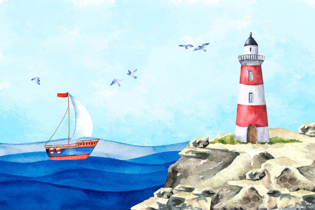 Lighthouse on rocks