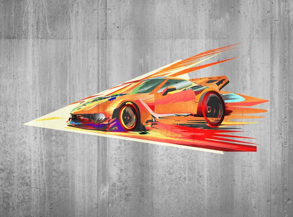 Graffiti racecar