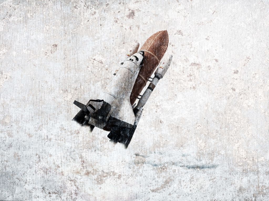 Spaceshuttle on concrete