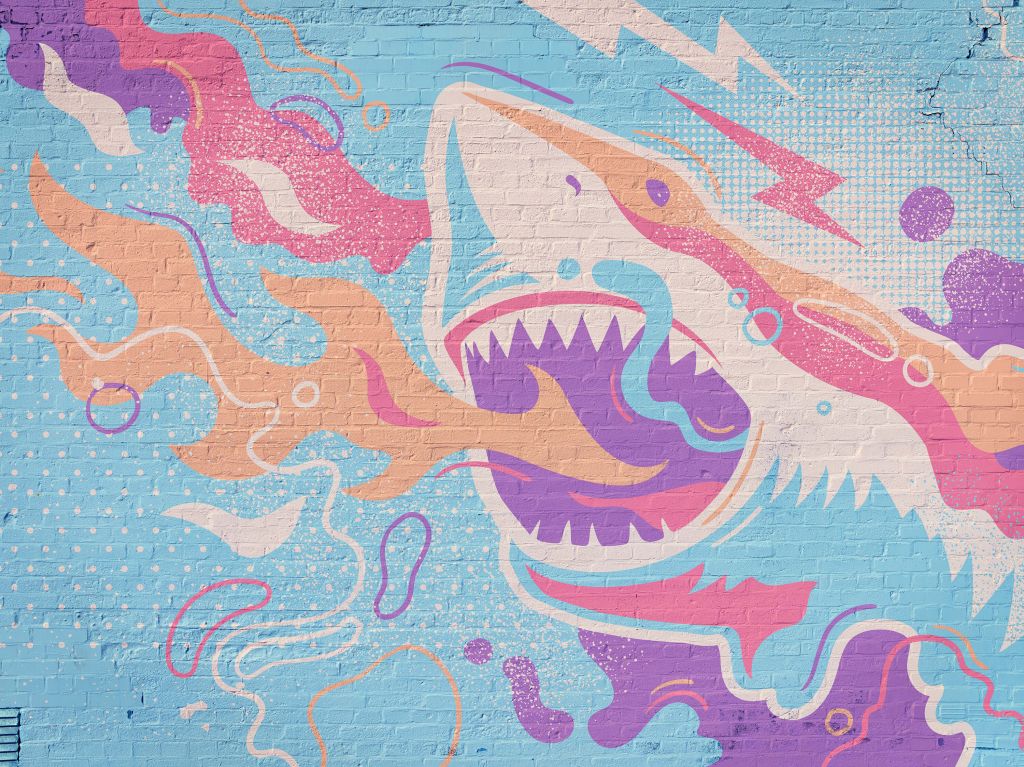 Graffiti with shark