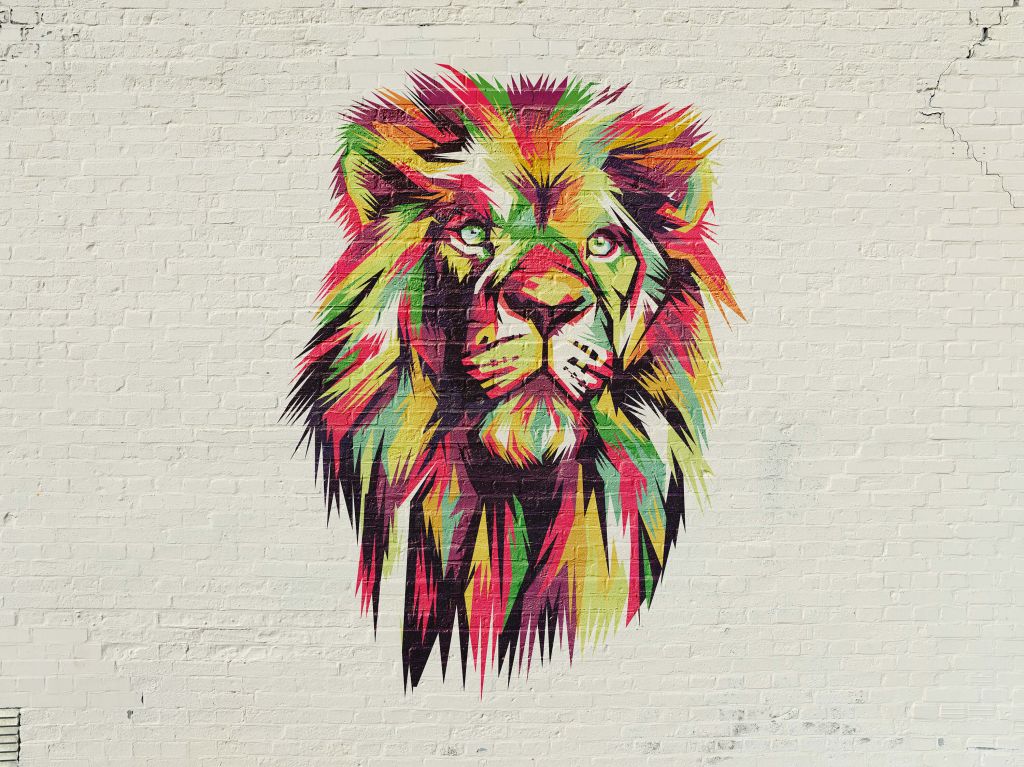 Graffiti of a lion