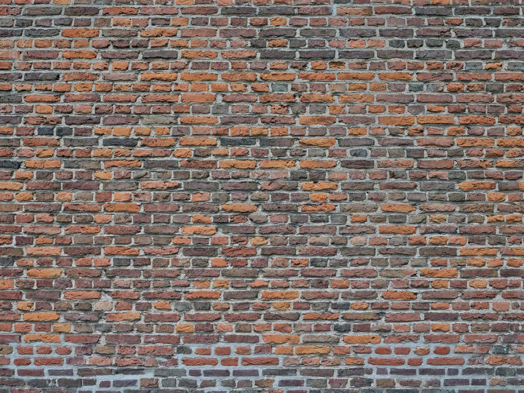Restored old brick wall