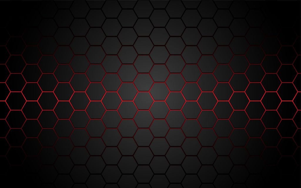 Red glowing hexagons