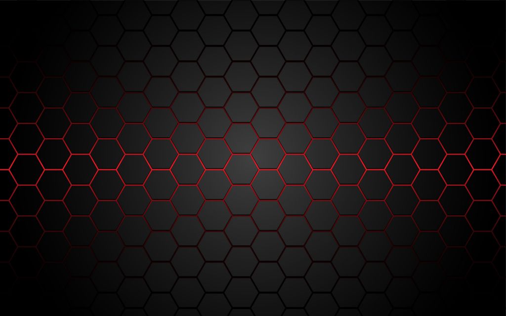Red glowing hexagons