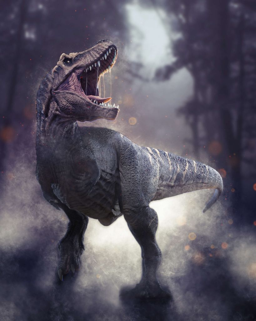 Tyrannosaurus Rex at night