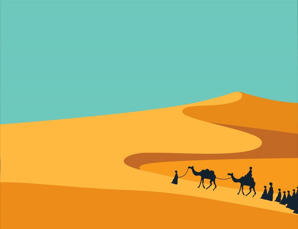 People in the desert