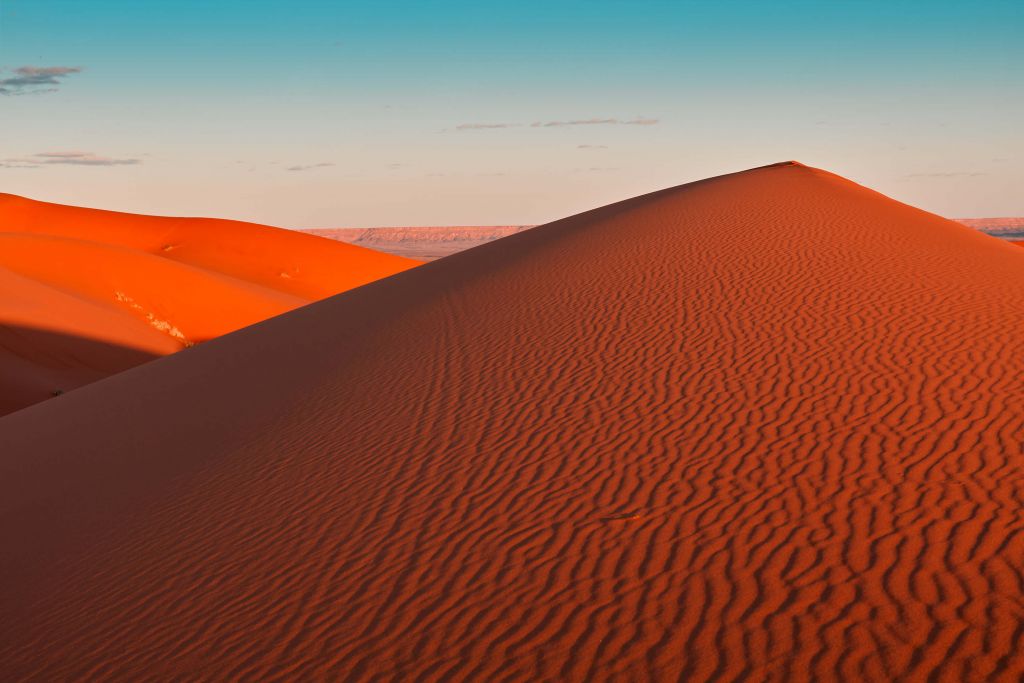 Sand dunes in the Sahara desert