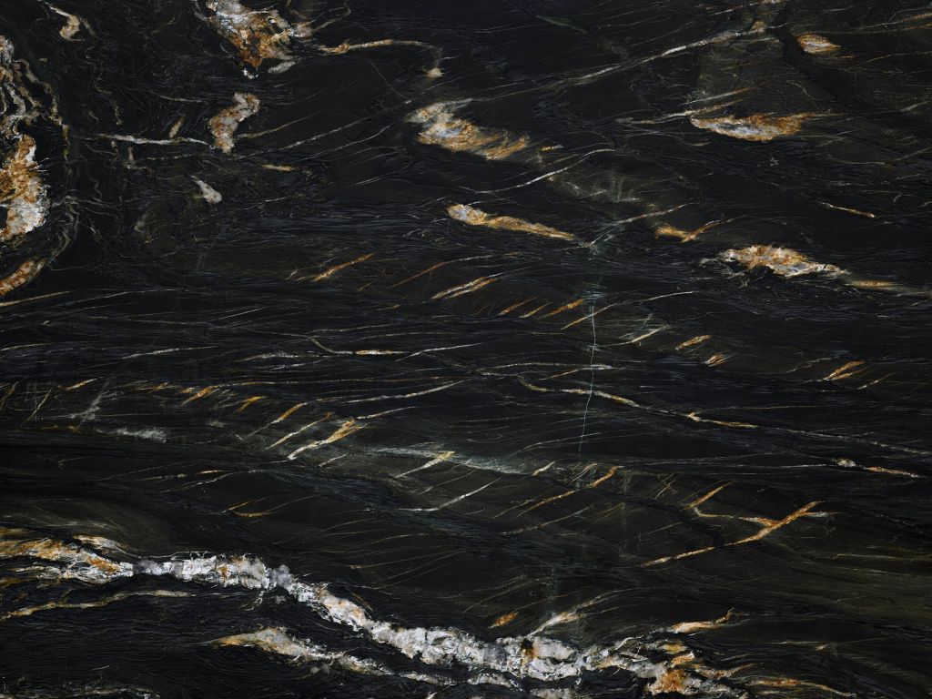 Black marble with gold structure